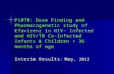 P1070: Dose Finding and Pharmacogenetic study of Efavirenz in HIV- Infected and HIV/TB Co-Infected Infants & Children < 36 months of age Interim Results: