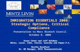 IMMIGRATION ESSENTIALS 2008: Strategic Options, Critical Compliance Presentation to Mass Biotech Council October 8, 2008 Susan Cohen and Jeff Goldman Mintz,