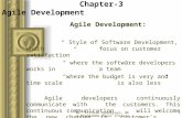 Mr. Pritesh Upadhyaya, MCA Programme,Parul Institutes 1 Chapter-3 Agile Development Agile Development: “ Style of Software Development, which focus on.