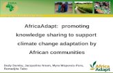Forum for Agricultural Research in Africa AfricaAdapt: promoting knowledge sharing to support climate change adaptation by African communities Dady Demby,