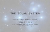 THE SOLAR SYSTEM Courtney Feliciani STARS 2009 All information collected from .