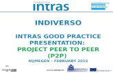INDIVERSO INTRAS GOOD PRACTICE PRESENTATION: PROJECT PEER TO PEER (P2P) NIJMEGEN – FEBRUARY 2015.