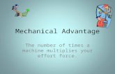 Mechanical Advantage The number of times a machine multiplies your effort force.