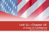 Unit 11—Chapter 18 A Crisis of Confidence CSS 11.8, 11.9, 11.10, 11.11.