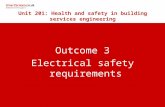 Outcome 3 Electrical safety requirements Unit 201: Health and safety in building services engineering.