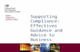 Supporting Compliance: Effectives Guidance and Advice to Business.