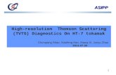 ASIPP ASIPP 1 High-resolution Thomson Scattering (TVTS) Diagnostics On HT-7 tokamak Chunqiang Shao, Xiaofeng Han, Xiaoqi Xi, Junyu Zhao 2011-07-20.
