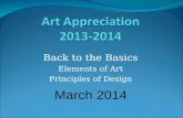 Back to the Basics Elements of Art Principles of Design March 2014.