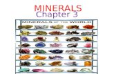 MINERALS Chapter 3. What is a Mineral? A mineral is a naturally occurring, inorganic solid with a definite structure and composition. Inorganic – not.