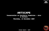 Annual Report – 2007 ARTSCAPE Presentation to Portfolio Committee – Arts & Culture Thursday, 13 November 2007.