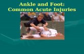 Ankle and Foot: Common Acute Injuries. Traumatic Injuries to the Ankle Ankle Sprains (25% of all Sports Injuries)Ankle Sprains (25% of all Sports Injuries)