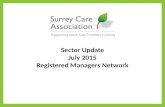 Sector Update July 2015 Registered Managers Network.