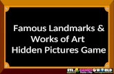 Famous Landmarks & Works of Art Hidden Pictures Game.
