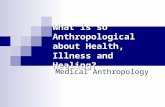 What is so Anthropological about Health, Illness and Healing? Medical Anthropology.