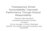 Transparency Drives Accountability: Improved Performance Through Shared Responsibility Melissa Glee-Woodard Lewisdale Elementary School Principal Prince.