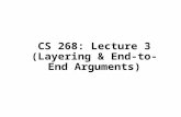 CS 268: Lecture 3 (Layering & End-to-End Arguments)
