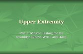Upper Extremity Part 2: Muscle Testing for the Shoulder, Elbow, Wrist, and Hand.