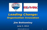 JBottomley@Breken.com 1 Leading Change: Organization Innovation Jim Bottomley June 3, 2014.