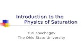 Introduction to the Physics of Saturation Introduction to the Physics of Saturation Yuri Kovchegov The Ohio State University.