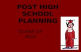 POST HIGH SCHOOL PLANNING CLASS OF 2014 2014 GRADUATING CLASS TOTAL STUDENTS - 869 TOP 5% - 4.63 GPA TOP 15% - 4.24 GPA Top 25% - 3.94 GPA Planning to.