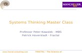 Www.fractal-consulting.com FRACTAL – The Science of Organisation Systems Thinking Master Class Professor Peter Kawalek - MBS Patrick Hoverstadt - Fractal.