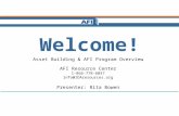 Welcome! Asset Building & AFI Program Overview AFI Resource Center 1-866-778-6037 info@IDAresources.org Presenter: Rita Bowen.