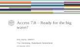 Access 7.0 – Ready for the big wave? Eric Aerts, SWIFT Ton Versteeg, Rabobank Nederland 26 October 2010.