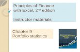 Principles of Finance with Excel, 2 nd edition Instructor materials Chapter 9 Portfolio statistics.