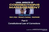 Part II Constitutional Law of Corrections. Chapter 17 – Probation and Parole, Community Corrections, Fines Introduction: This chapter examines the constitutional.