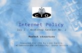 Internet Policy Day 1 - Workshop Session No. 2 Market structure Prepared for CTO by Link Centre, Witwatersrand University, South Africa.