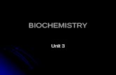 BIOCHEMISTRY Unit 3. ELEMENTS Can’t be broken down 25 essential for humans 96%- C,H,N,O 4%-trace- Fe, I.