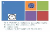 + CBR RAINBOW_A National Qualifications Framework for persons with Disabilities Inclusive development Framework.