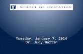 MNU 7063 Ethical & Legal Issues in Sped Session 1 Tuesday, January 7, 2014 Dr. Judy Martin.