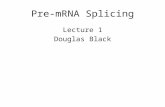 Pre-mRNA Splicing Lecture 1 Douglas Black. Fig. 12-2 The most complex RNA processing reaction is pre-mRNA splicing. Most genes in metazoan (multicellular)