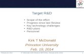 Target R&D Kirk T McDonald Princeton University Feb. 19, 2014 February 19, 2014 KT McDonald | DOE Review of MAP (FNAL, February 19-20, 2014)1 Scope of.
