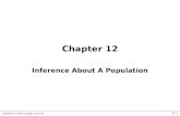 Copyright © 2009 Cengage Learning 12.1 Chapter 12 Inference About A Population.