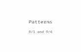Patterns 9/1 and 9/6. What is a pattern? A set of shapes or numbers that are repeated in a predictable way Understanding patterns is a basic skill for.