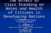 The effect of Class Standing on Water and Health of Citizens in Developing Nations E. O. Isiorho, R.N, M.S.Ed. Allen County Juvenile Center Fort Wayne,