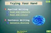 New Practical English 1 Trying Your Hand Applied Writing Read and Simulate Read and Simulate Read and Create Read and Create Sentence Writing Sentence.