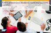 Solution Summary SAP Landed Cost Analysis rapid-deployment solution