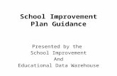 School Improvement Plan Guidance Presented by the School Improvement And Educational Data Warehouse.