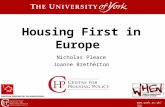 Www.york.ac.uk/chp Nicholas Pleace Joanne Bretherton Housing First in Europe.