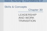 Basic Nursing: Foundations of Skills & Concepts Chapter 30 LEADERSHIP AND WORK TRANSITION.