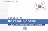 Updates on Korean Scheme IT Security Certification Center, National Intelligence Service The 8 th ICCC in Rome, Italy.