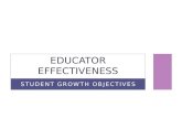 STUDENT GROWTH OBJECTIVES EDUCATOR EFFECTIVENESS.