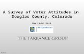 A Survey of Voter Attitudes in Douglas County, Colorado #12459 May 25-26, 2010.