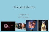 Chemical Kinetics Chapter 14 AP Chemistry. Chemical Kinetics Kinetics – the area of chemistry concerned with the rate (or speed) of a reaction. Kinetics.