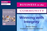 Winning with Integrity Mallen Baker Impact on Society Director.