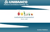 Investor Relations | page 1 Investor Relations | 1 Institutional Presentation March, 2007 Unibanco and Unibanco Holdings, S.A. Investor Relations.