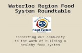 Waterloo Region Food System Roundtable connecting our community to the work of building a healthy food system.